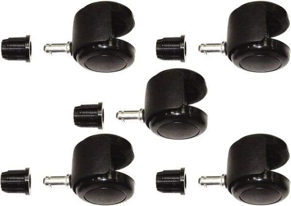ShopSol - Black Casters - For Chairs - Exact Industrial Supply