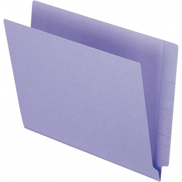 Pendaflex - 10-1/8 x 12-1/4", Letter Size, Purple, File Folders with End Tab - 11 Point Stock, Straight Tab Cut Location - Exact Industrial Supply