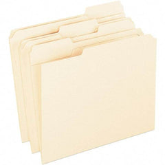 Pendaflex - 10 x 12-1/2", Letter Size, Manila, File Folders with Top Tab - 11 Point Stock, 1/3 Tab Cut Location - Exact Industrial Supply