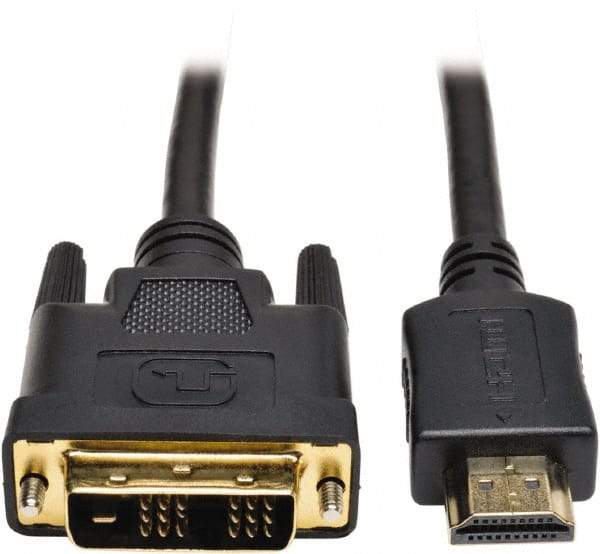 Tripp-Lite - 6' Long, DVI Male; HDMI Male Computer Cable - Black, Male - Exact Industrial Supply