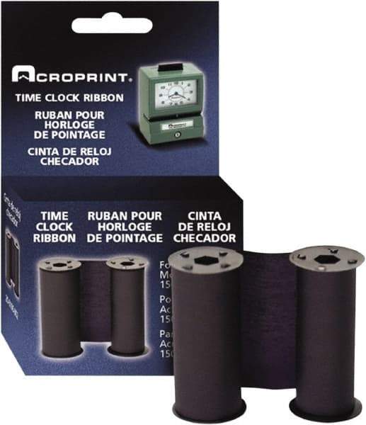 Acroprint Time Recorder - 4" High x 1-5/16" Wide Time Clock Replacement Ribbon - Blue, Use with Acroprint 125 and 150 models - Exact Industrial Supply