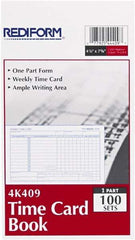 REDIFORM - 29/32" High x 4-13/64" Wide Weekly Time Cards - Use with Manual Time Record - Exact Industrial Supply