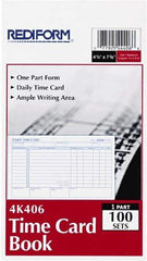 REDIFORM - 29/32" High x 4-13/64" Wide Daily Time Cards - Use with Manual Time Record - Exact Industrial Supply