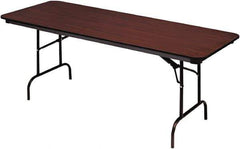 ICEBERG - 30" Long x 72" Wide x 29" High, Folding Table - Mahogany - Exact Industrial Supply