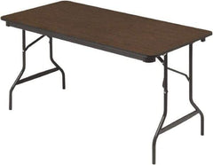 ICEBERG - 30" Long x 60" Wide x 29" High, Folding Table - Walnut - Exact Industrial Supply