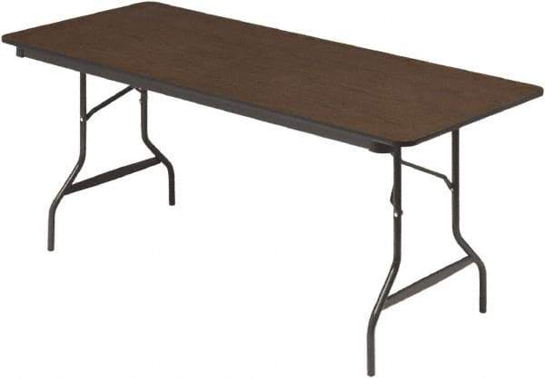 ICEBERG - 30" Long x 72" Wide x 29" High, Folding Table - Walnut - Exact Industrial Supply