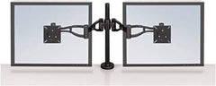 FELLOWES - Black Desk Mount Monitor Arm - Use with Monitor - Exact Industrial Supply