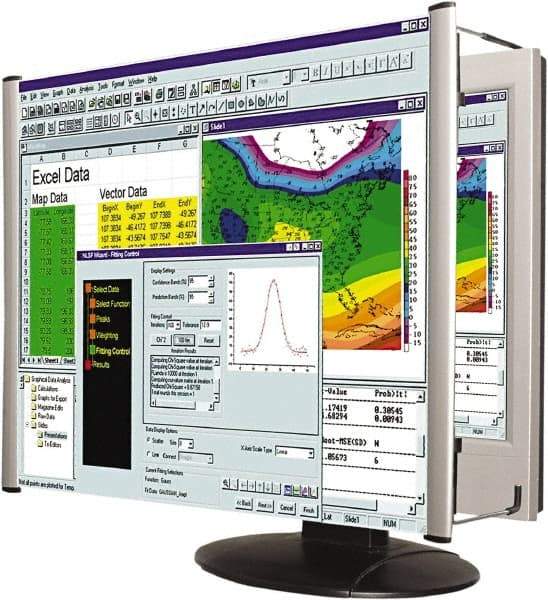 Kantek - Silver Monitor Filter - Use with LCDs - Exact Industrial Supply