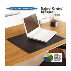 ES Robbins - Black Desk Pad - Use with Desk - Exact Industrial Supply