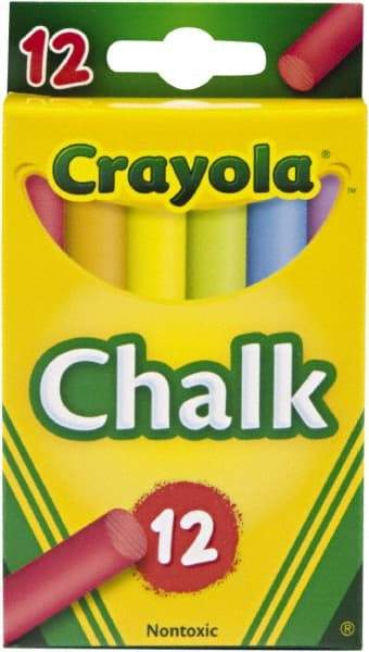 Crayola - Blue, Green, Orange, Red, Violet & Yellow Chalk - Use with Chalkboards - Exact Industrial Supply
