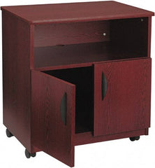 Safco - Mahogany Case/Stand - Use with Fax Machines, Printer, Copiers - Exact Industrial Supply