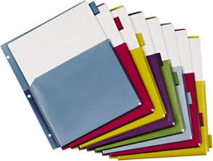 Cardinal - 11 x 8 1/2" 8 Tabs, 3-Hole Punched, Tab Divider - Multicolor Tabs, Multi-Color Folder - Exact Industrial Supply