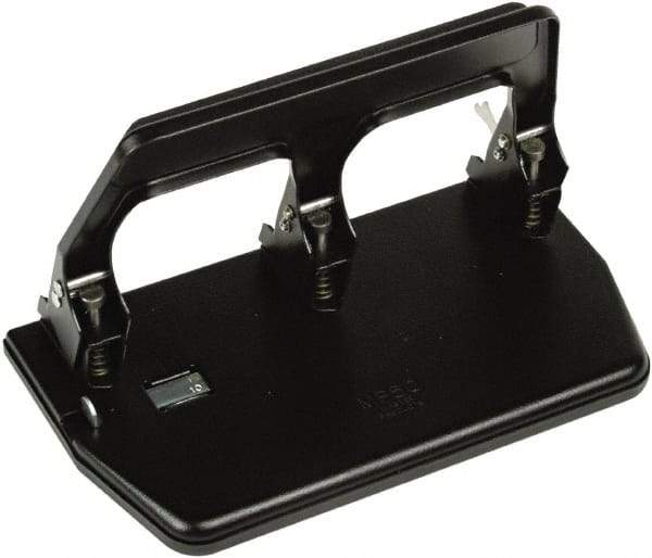 Master - Paper Punches Type: 40 Sheet Three-Hole Punch Color: Black - Exact Industrial Supply