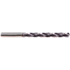 Emuge - 3.15mm, 135° Drill Point, Spiral Flute, Solid Carbide Taper Length Drill Bit - TiAlN Finish, 38mm Flute Length, 78mm OAL, EF-DRILL Series - Exact Industrial Supply