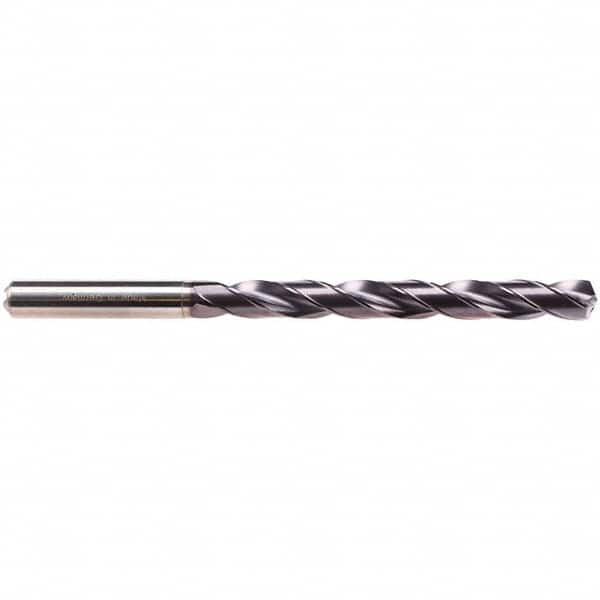 Taper Length Drill Bit: 0.5236″ Dia, 135 ° TiAlN Finish, RH Cut, Spiral Flute, Straight Shank, Series EF-DRILL