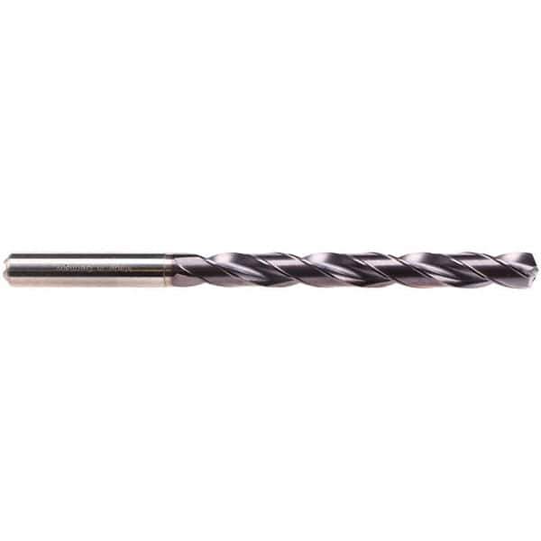 Emuge - 3.9mm, 135° Drill Point, Spiral Flute, Solid Carbide Taper Length Drill Bit - TiAlN Finish, 48mm Flute Length, 88mm OAL, EF-DRILL Series - Exact Industrial Supply