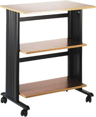 Safco - Cherry & Black Printer/Copier Stand - Use with Printer, Paper, Copiers - Exact Industrial Supply
