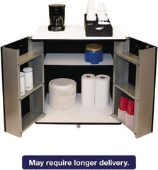 Vertiflex Products - Black & White Refreshment Stand - Use with Microwave, Coffee Maker - Exact Industrial Supply