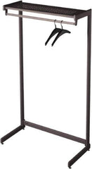 Quartet - 24 Hooks, 48" Long x 18-1/2" Deep, Steel Single Side Garment Rack - 61-1/2" High - Exact Industrial Supply