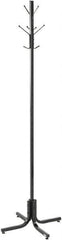 Safco - 4 Hooks, 21" Long x 21" Deep, Metal Floor Costumer - 70" High - Exact Industrial Supply