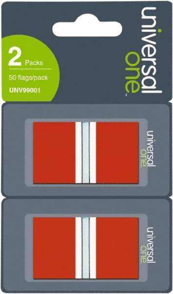 Universal One - Self-Stick Page Flags Style: Flag Color: Red - Exact Industrial Supply