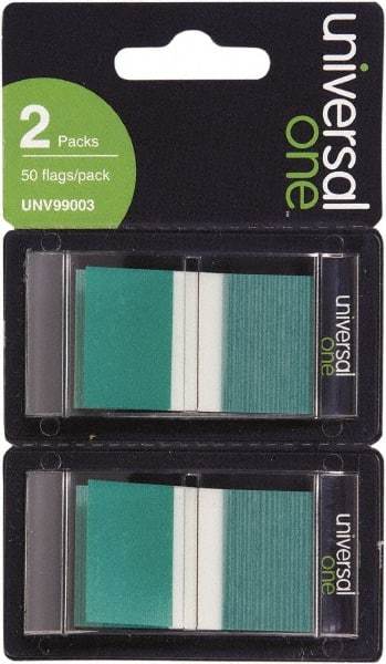 Universal One - Self-Stick Page Flags Style: Flag Color: Green - Exact Industrial Supply