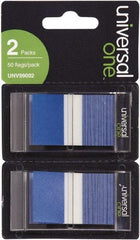Universal One - Self-Stick Page Flags Style: Flag Color: Blue - Exact Industrial Supply