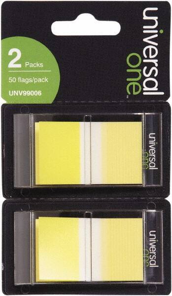 Universal One - Self-Stick Page Flags Style: Flag Color: Yellow - Exact Industrial Supply