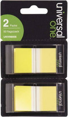Universal One - Self-Stick Page Flags Style: Flag Color: Yellow - Exact Industrial Supply
