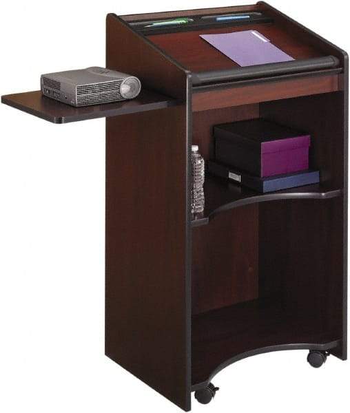 Safco - Laminated, Wood Portable Lectern - 19-3/4" Deep x 25-1/4" Wide x 46" High - Exact Industrial Supply