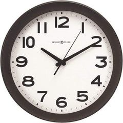 Howard Miller - White Face, Dial Wall Clock - Analog Display, Black Case, Runs on AA Battery - Exact Industrial Supply