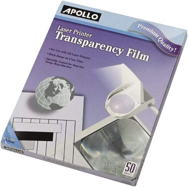 Apollo - Transparency Films & Sleeves Audio Visual Conference Accessory Type: Transparency Sleeves For Use With: Laser Copiers; Laser Printers - Exact Industrial Supply