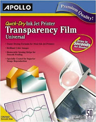 Apollo - Transparency Films & Sleeves Audio Visual Conference Accessory Type: Transparency Sleeves For Use With: Inkjet Printers; Copiers - Exact Industrial Supply