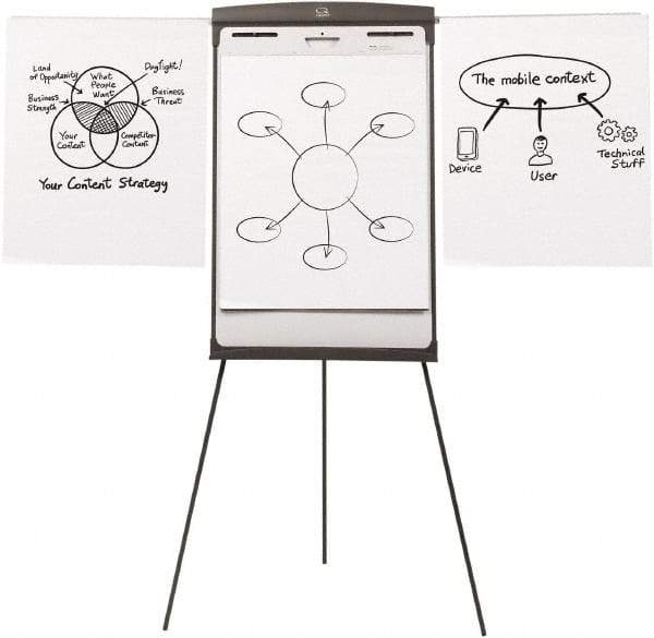 Quartet - Dry Erase Easel - 42 to 72" High - Exact Industrial Supply