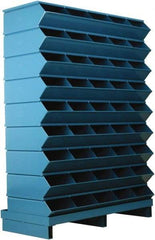 Stackbin - 9 Bin, Shelving Unit with Openings & Base - 37" Wide x 52" High - Exact Industrial Supply