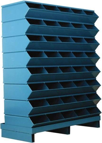 Stackbin - 8 Bin, Shelving Unit with Openings & Base - 37" Wide x 46-1/2" High - Exact Industrial Supply