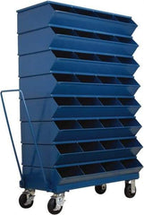 Stackbin - 8 Bin, Shelving Unit with Openings & Base - 37" Wide x 60-1/2" High - Exact Industrial Supply