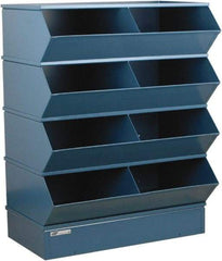 Stackbin - 4 Bin, Shelving Unit with Openings & Base - 37" Wide x 44" High - Exact Industrial Supply