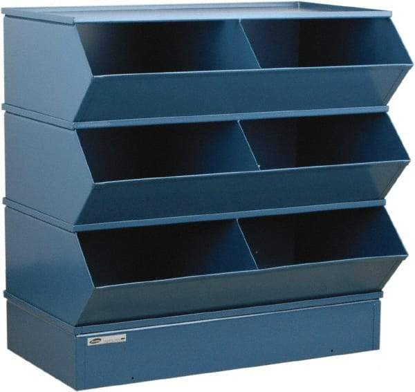 Stackbin - 3 Bin, Shelving Unit with Openings & Base - 37" Wide x 33" High - Exact Industrial Supply