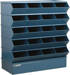 Stackbin - 5 Bin, Shelving Unit with Openings & Base - 37" Wide x 43-1/2" High - Exact Industrial Supply
