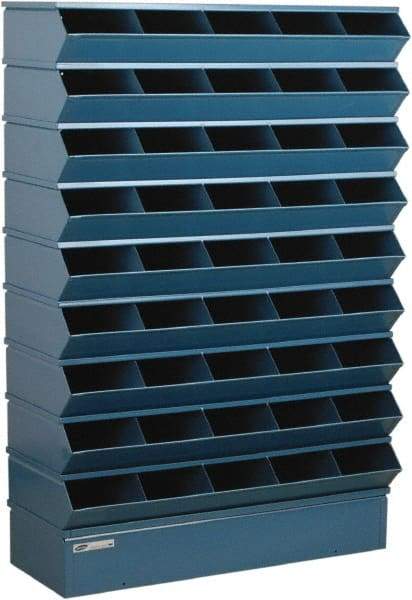 Stackbin - 9 Bin, Shelving Unit with Openings & Base - 37" Wide x 54" High - Exact Industrial Supply