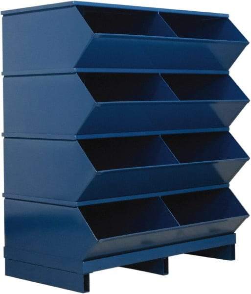 Stackbin - 4 Bin, Shelving Unit with Openings & Base - 37" Wide x 46" High - Exact Industrial Supply