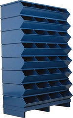Stackbin - 8 Bin, Shelving Unit with Openings & Base - 37" Wide x 57-3/4" High - Exact Industrial Supply