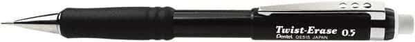 Pentel - 0.5mm Lead Mechanical Pencil - Black - Exact Industrial Supply