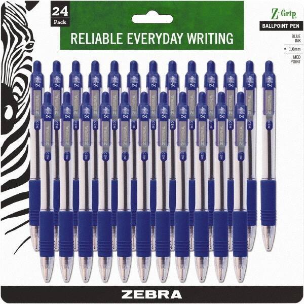 Zebra - Conical Ball Point Pen - Blue - Exact Industrial Supply