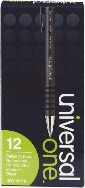 Universal One - Conical Ball Point Pen - Black - Exact Industrial Supply