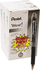 Pentel - Conical Ball Point Pen - Black - Exact Industrial Supply