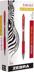 Zebra - Conical Roller Ball Pen - Red - Exact Industrial Supply