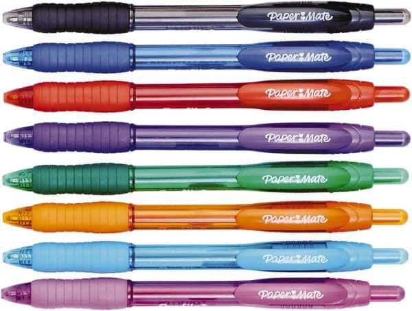 Paper Mate - Conical Ball Point Pen - Assorted Colors - Exact Industrial Supply