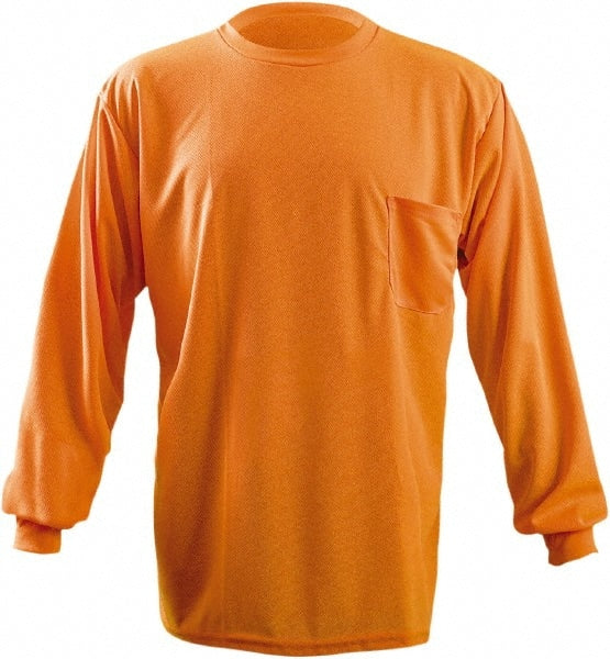 OccuNomix - Size 5XL Hi-Viz Yellow High Visibility Long Sleeve T-Shirt - Exact Industrial Supply